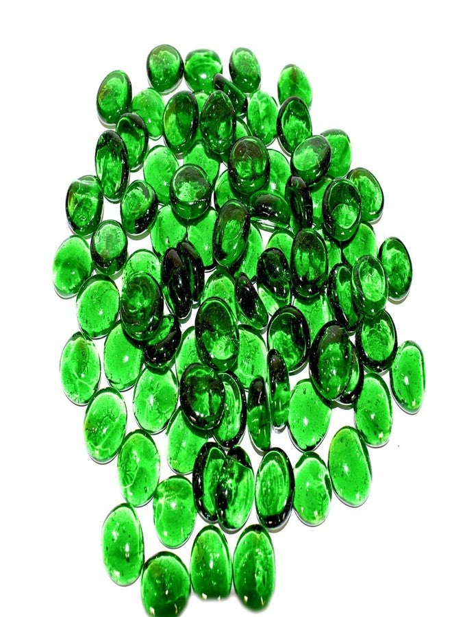 Ercole® Decorative Glossy Shiny Polished Round Glass Pebbles for Vase Filler Plant Pots Home Table Decor Aquarium Fish Tanks Outdoor Garden Decoration (Green Blue, 500 Grams) - Image 3
